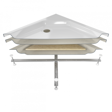 Душевой поддон акриловый Тритон Щ0000038719 80х80 белый с каркасом