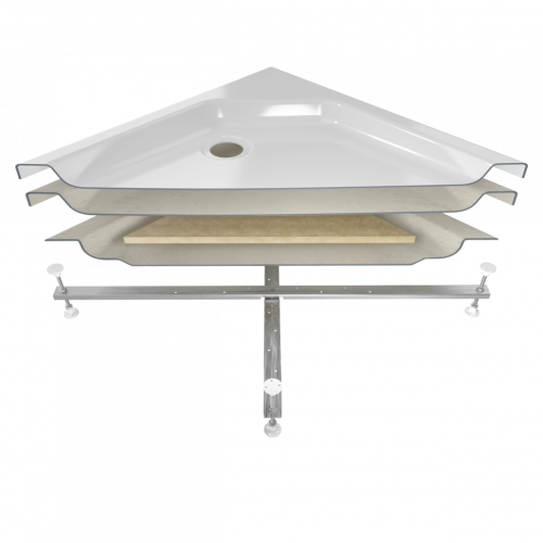 Душевой поддон акриловый Тритон Щ0000050808 100х100 белый с каркасом - фото 3