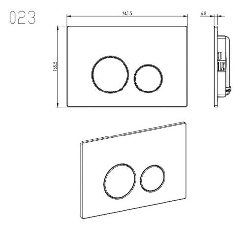 Клавиша смыва механическая Aquatek KDI-0000039 цвет серый - фото 2