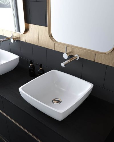 Раковина из искусственного камня Holbi JUPITER 2.02.007.44.4 40х40 накладная цвет серый - фото 2