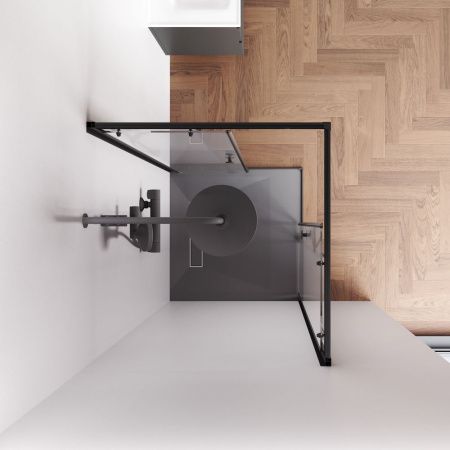 Душевой уголок Am.Pm X-joy W94G-403-8080-BТ1К 80х80 стекло прозрачное профиль черный без поддона