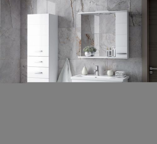 Зеркало-шкаф Corozo Денвер SD-00000532 80х70 подвесной цвет белый - фото 3