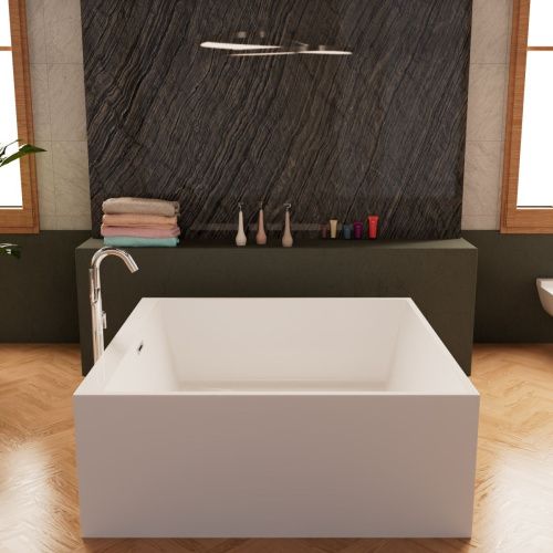 Ванна акриловая Frank 12528 150х150 отдельностоящая прямоугольная с ножками - фото 5