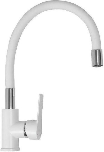 Смеситель для кухни Haiba HB70113-8 на мойку белый/хром - фото 2