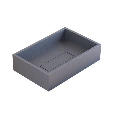 Раковина из искусственного камня Uperwood Angkor 291020219 60х40 накладная цвет серый