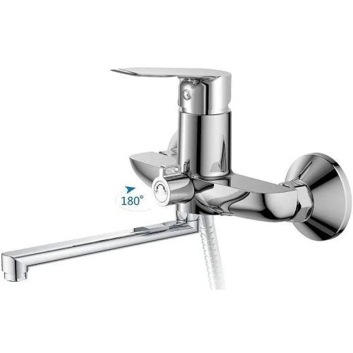 Смеситель для ванны и душа Haiba HB506 HB60506 настенный хром - фото 2