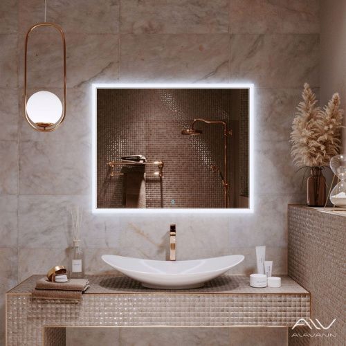 Зеркало с подсветкой Alavann Emma ALV0060001 100х80 подвесное - фото 3