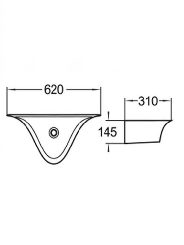 Раковина из сантехнического фаянса WeltWasser WW SK 10000008696 60х30 накладная цвет белый без отверстий под смеситель - фото 3