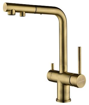 Смеситель для кухни Paulmark SERPENTINE Se213222-BR на мойку бронза