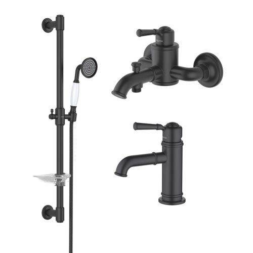 Комплект смесителей Aquatek КЛАССИК AQ1530MB черный