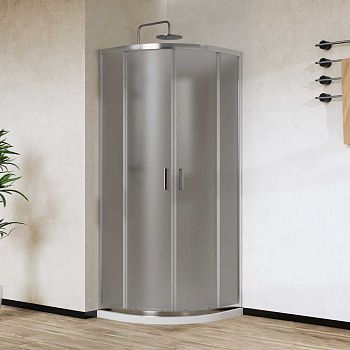 Душевой уголок Vincea City VSQ-5CT900MT 90х90 стекло текстурное профиль хром без поддона