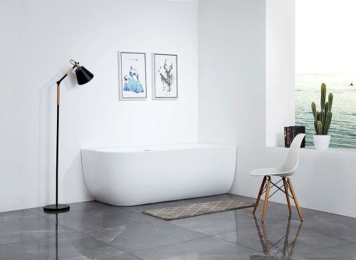 Ванна акриловая Abber AB9315 R 170х75 пристенная асимметричная с каркасом - фото 3