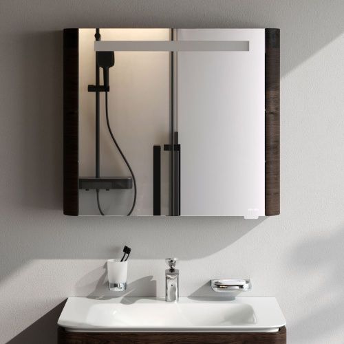 Зеркало-шкаф Am.Pm Sensation M30MCR0801TF 80х70 подвесной цвет серый - фото 3