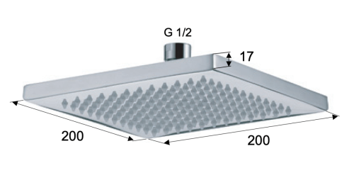 Верхний душ Remer 359SSBGx 20х20 золото - фото 2