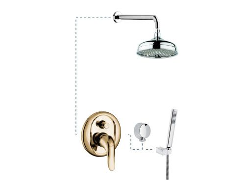 Душевая система Emmevi Duka 440BR встраиваемая в стену цвет бронза