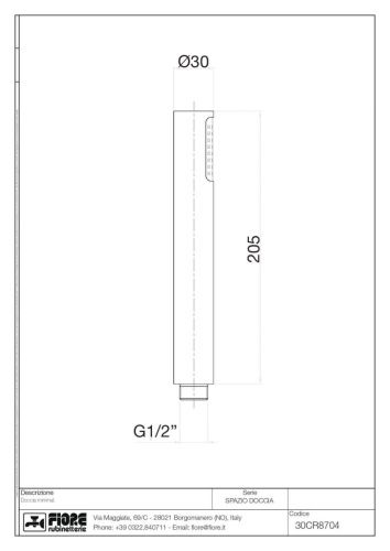 Душевая лейка Fiore Shower 30CR8704 цвет хром - фото 2