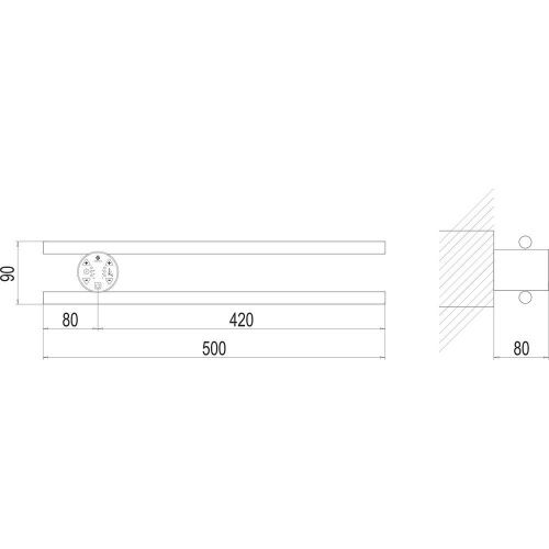 Полотенцесушитель электрический Terminus 4670078537737 50х10 хром - фото 3