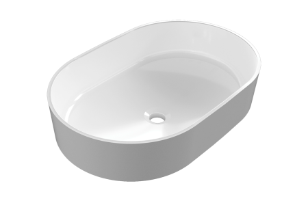 Раковина из искусственного камня Uperwood Aura 3490000001 60х40 накладная цвет белый