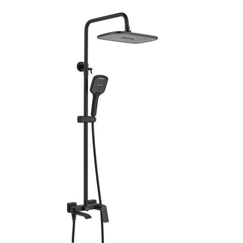 Душевая стойка Shevanik S4136H настенная цвет черный - фото 2