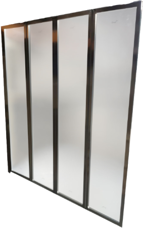 Душевая шторка на ванну Cerutti SPA BOUNA 130х140 стекло матовое профиль хром ориентация универсальная