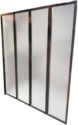 Душевая шторка на ванну Cerutti SPA BOUNA 130х140 стекло матовое профиль хром ориентация универсальная - фото 2