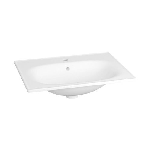 Раковина из сантехнического фарфора Lavinia Boho Bathroom Sink 33312010 60х50 встраиваемая цвет белый 1 отверстие под смеситель - фото 3