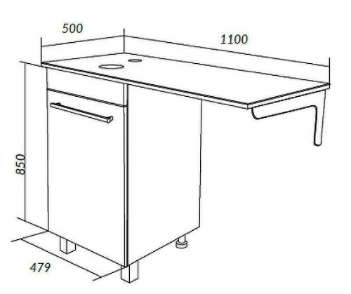 Столешница 1MarKa Wash Ц0000004099 110х50 накладная цвет коричневый - фото 5