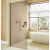 Душевая перегородка Maybah Glass MGD-692-3ш 90х195 стекло тонированное профиль золото