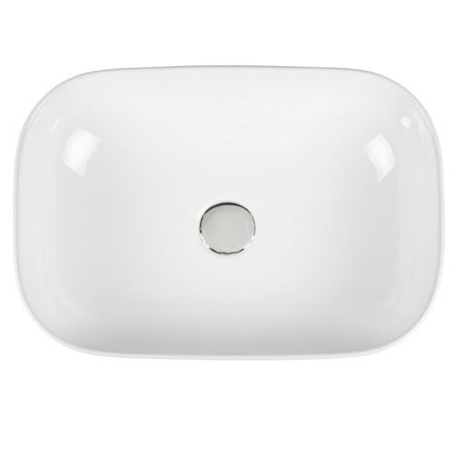 Раковина из сантехнического фарфора Bond Cube S54-450 50х30 накладная цвет белый без отверстий под смеситель - фото 5