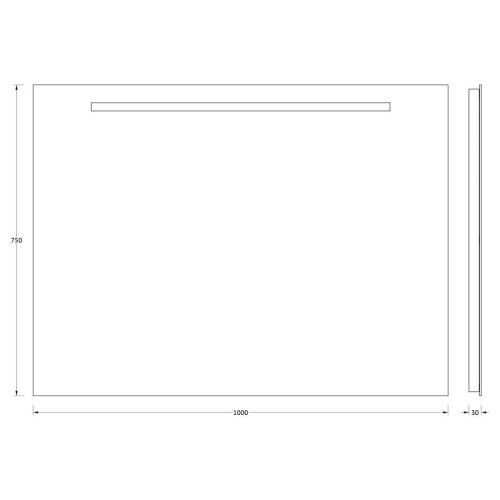 Зеркало с подсветкой Evoform Ledline BY 2107 100х80 подвесное - фото 2