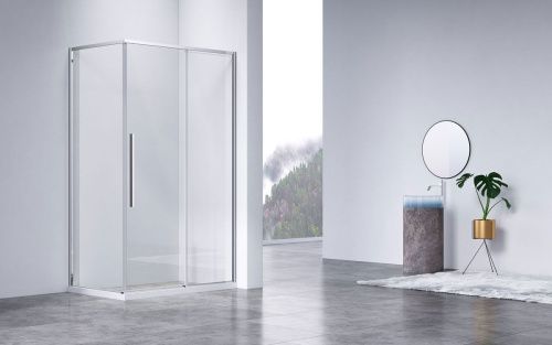 Душевой уголок Vincea Slim-N VSR-4SN9014CL 140х90 стекло прозрачное профиль хром без поддона - фото 2