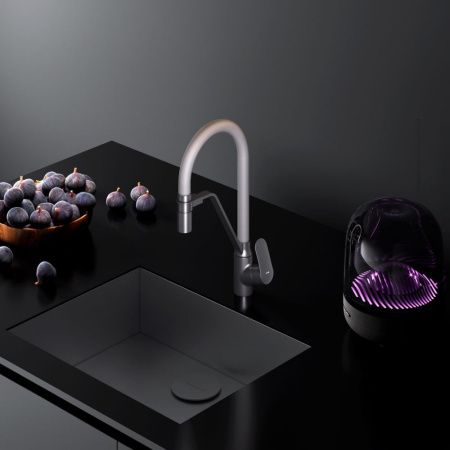 Смеситель для кухни Am.Pm Like F8007825 на мойку черный/серый