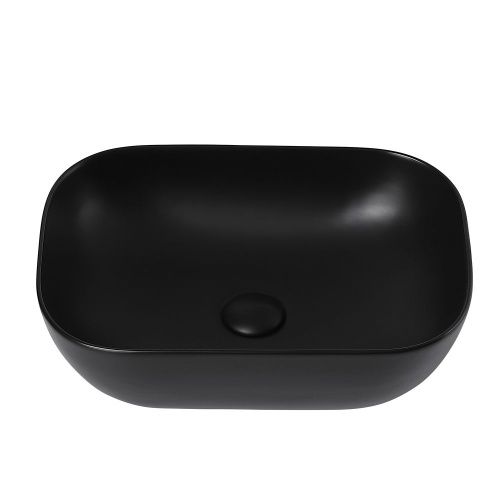 Раковина керамическая Abber RECHTECK AC2200MB 50х30 накладная цвет черный без отверстий под смеситель - фото 2