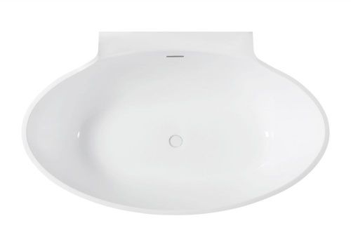 Ванна акриловая Abber AB9237 170х105 пристенная овальная с каркасом - фото 3