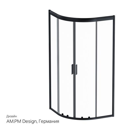 Душевой уголок Am.Pm Gem W90G-401-090BT 90х90 стекло прозрачное профиль черный без поддона