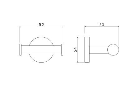 Крючок для ванны Aquatek Оберон AQ4202BG
