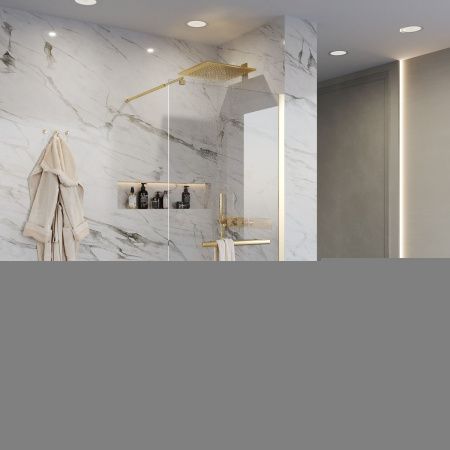 Душевая перегородка Niagara Nova NG-641-11GOLD 110х195 стекло прозрачное профиль золото