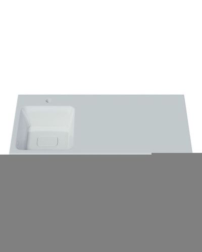 Раковина из искусственного камня Orange Sistema ST-100RAL 100х48 над стиральной машиной цвет белый - фото 2