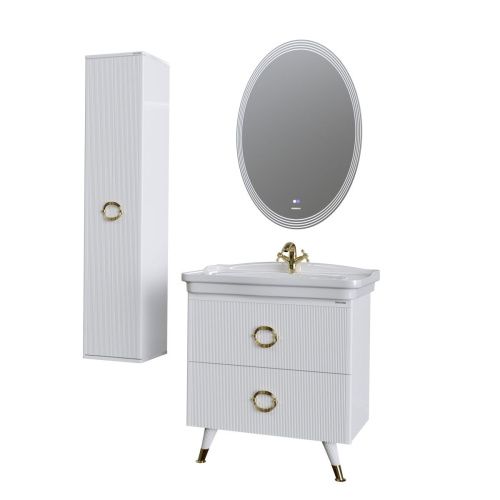 Раковина из сантехнического фаянса Kirovit Модерн 30588 90х50 встраиваемая цвет белый - фото 2