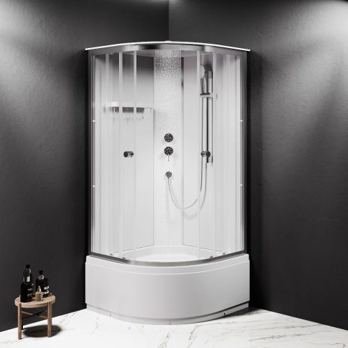 Душевая кабина Am.Pm X-Joy W94C-401A-090MT 90х90 четверть круга без крыши ориентация универсальная - фото 3