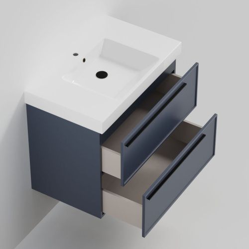 Тумба с раковиной La Fenice Elba TWIN NFNC-01-ELB-BG-80-2-3-80 80х50 подвесная цвет синий - фото 2