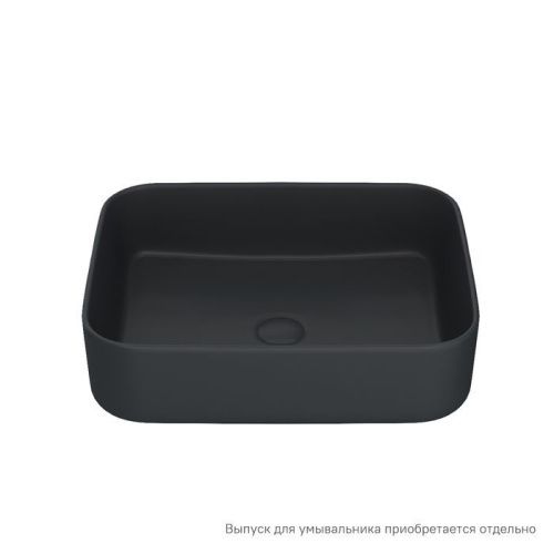 Раковина керамическая Iddis Bridge BRIBM05i27 50х40 накладная цвет черный без отверстий под смеситель - фото 2