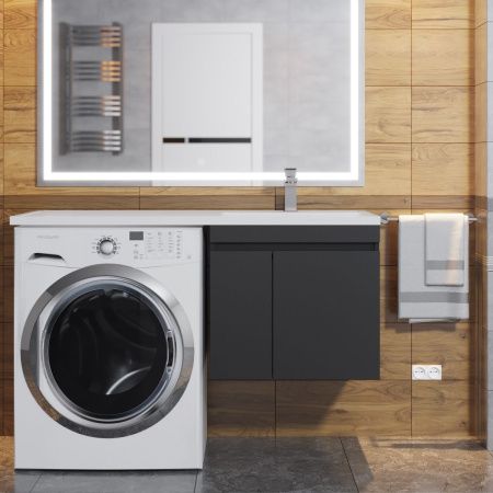 Тумба под раковину Uperwood Magenta 5930205161 50х50 подвесная цвет черный