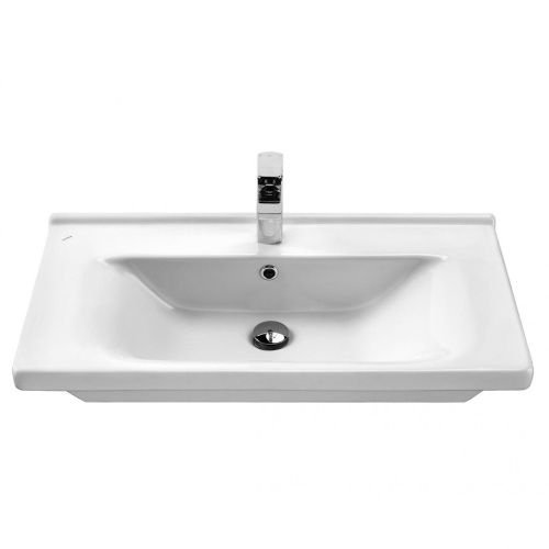 Раковина керамическая Onika Миранда 1WH302250 70х50 накладная цвет белый 1 отверстие под смеситель - фото 3