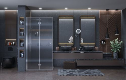 Душевой уголок Ambassador Diamond 12011105L 90х90 стекло прозрачное профиль хром без поддона - фото 4