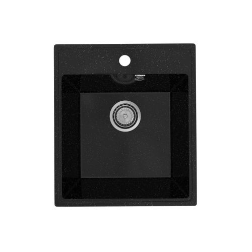 Кухонная мойка Practik PR-425 PR-M-425-004 43х49 цвет черный поверхность глянцевая - фото 2