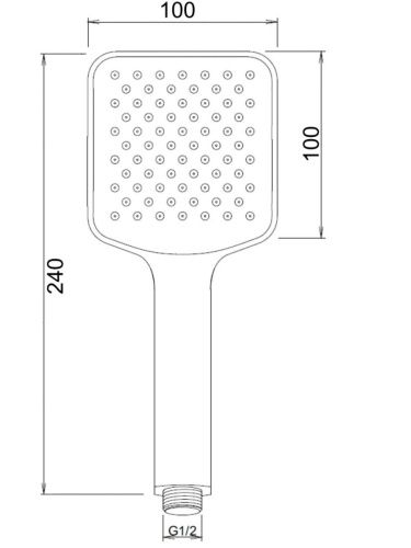Душевая лейка Orange S08HS цвет хром - фото 4