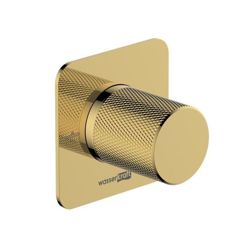 Переключатель на 2 выхода Wasserkraft Ems 7600 A303 встраиваемый в стену золото - фото 2