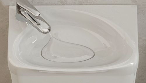 Раковина из искусственного камня Velvex BIO rkBIO.40-81 40х20 встраиваемая цвет белый 1 отверстие под смеситель - фото 2