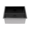 Кухонная мойка Paulmark LASSAN 49 UNI LA49-MBN 40х45 цвет черный поверхность матовая